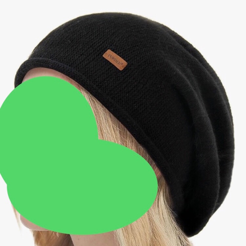 Black Slouchy Beanie Hat